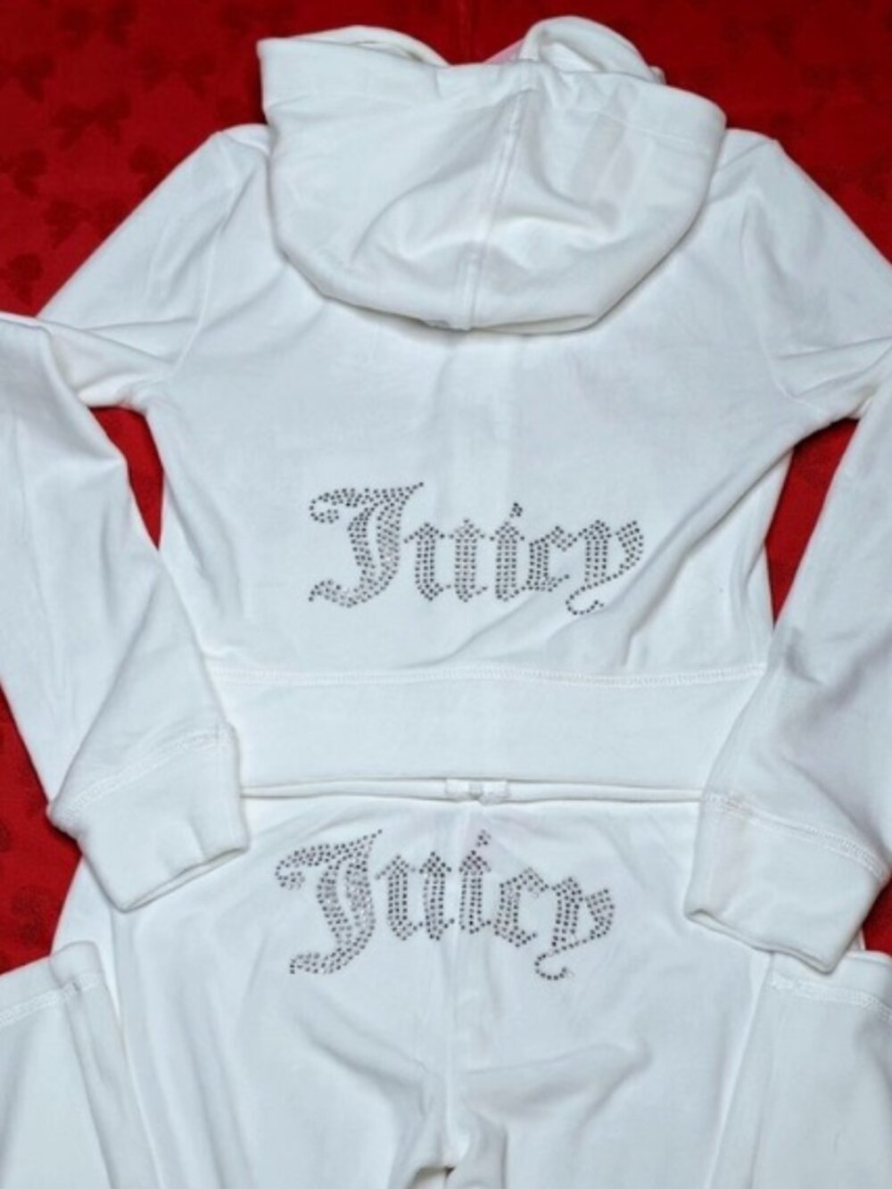 Juicy Couture white velour tracksuit lounge set